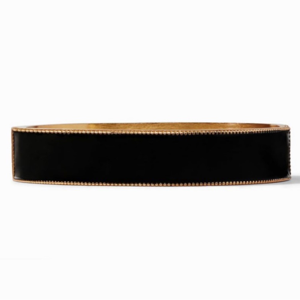 Julie Vos Marseille Hinge Bangle in Obsidian Black Enamel